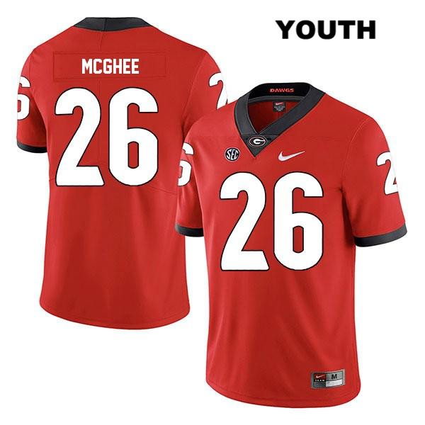 Georgia Bulldogs Youth Tyrique McGhee #26 NCAA Legend Authentic Red Nike Stitched College Football Jersey EPP6756HW